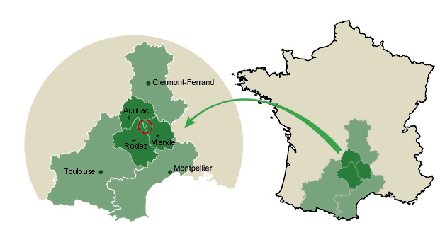 Aubrac Region France Map L'aubrac | Col De Bonnecombe - Aubrac Sud Lozère